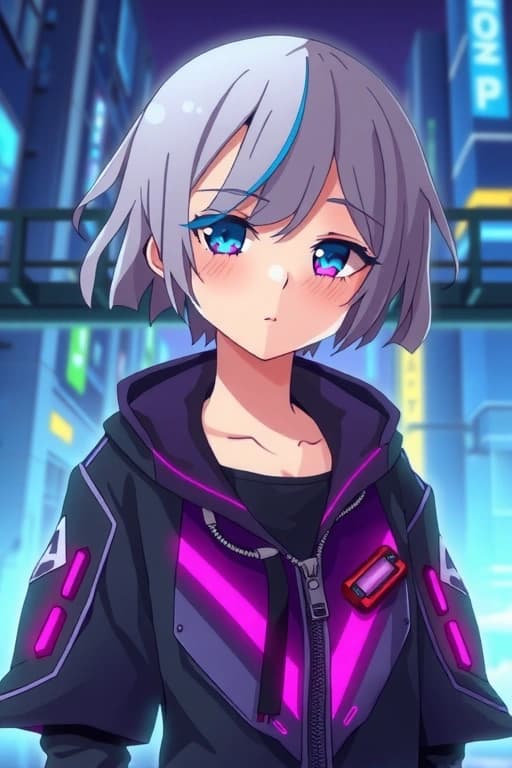 Cyberpunk Hacker — Edgy, smart, teasing